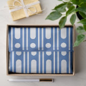 Bright Blue Bone Inlay Border Dots Decoupage Paper Tissuepapier (Geschenk)