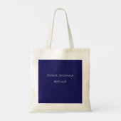 Bright Blue Bruidsfeest Wedding Weekend Martini Tote Bag (Achterkant)