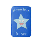 Bright Blue Celebration Star Custom Bath Mat (Voorkant Verticaal)