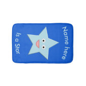 Bright Blue Celebration Star Custom Bath Mat (Voorkant)