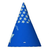 Bright Blue Celebration Star Custom Party Pet Feesthoedjes (Rechts)