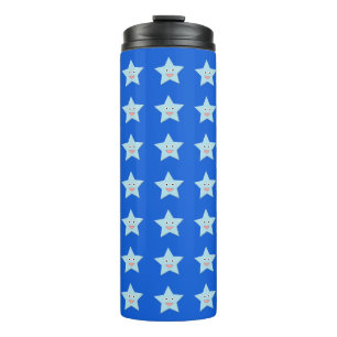 Bright Blue Celebration Star Thermal Tumbler Thermosbeker