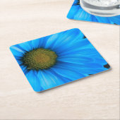 Bright Blue Daisy Vierkante Kartonnen Onderzetter (Schuin)