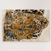 Bright Blue Eye Leopard  Legpuzzel (Horizontaal)