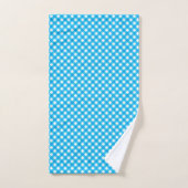 Bright Blue Gingham Pattern Bad Handdoek (Handdoek)