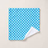 Bright Blue Gingham Pattern Bad Handdoek (Wasdoekje)