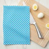 Bright Blue Gingham Pattern Theedoek (Quarter Fold)