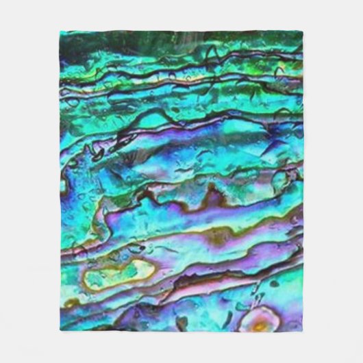Bright Blue Green Paua Abalone Shell Blanket Fleece Deken (Voorkant)