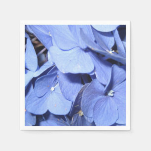Bright Blue Hydrangea Standard Cocktail Napkins Servet