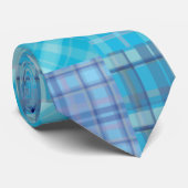 Bright Blue Madras Pset Stropdas (Opgerold)