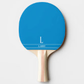 Bright Blue Monogrammed Ping Pong Paddle Tafeltennisbatje (Achterkant)