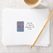 Bright Blue Paint Splatter Abstract Etiket (Insitu)