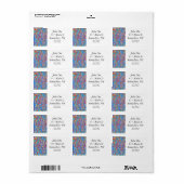 Bright Blue Paint Splatter Abstract Etiket (Full Sheet)