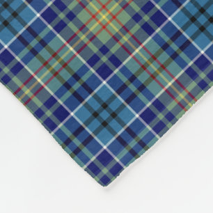 Bright Blue Plaid O'Sullivan Tartan Fleece Deken
