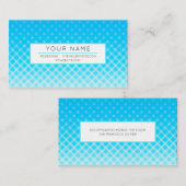Bright Blue Plaid Visitekaartje (Voorkant / Achterkant)