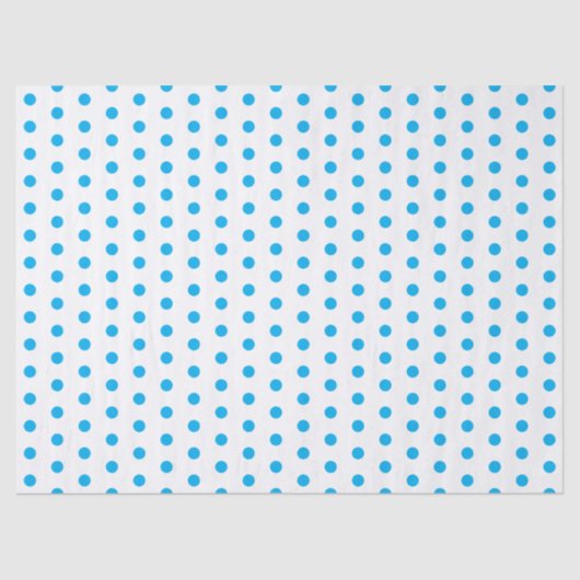 Bright Blue Polka Dots Preppy Multi use Tissuepapier (Voorkant)
