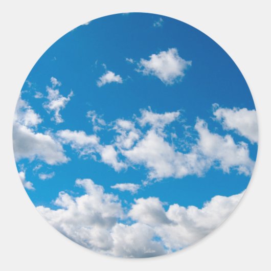 Bright Blue Sky Ronde Sticker (Voorkant)