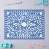 Bright Blue Traditional Bone Inlay Decoupage Paper Tissuepapier (Craft)