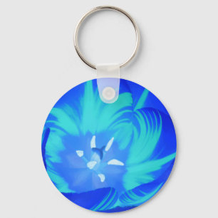 Bright Blue Tulip Sleutelhanger