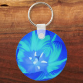 Bright Blue Tulip Sleutelhanger (Voorkant)