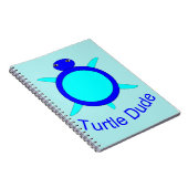 Bright Blue Turtle Dude Carnet (Côté Droit)