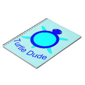 Bright Blue Turtle Dude Carnet (Côté gauche)