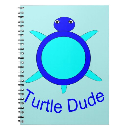 Bright Blue Turtle Dude Carnet (Devant)