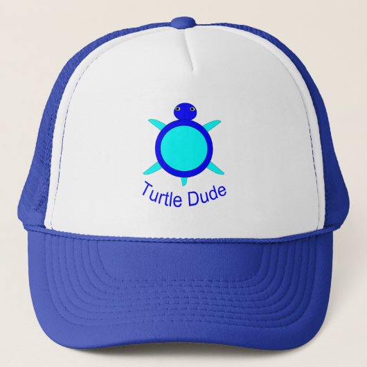 Bright Blue Turtle Dude Casquette (Devant)