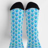 Bright Blue Turtle guy gepatterd Sokken (Top)