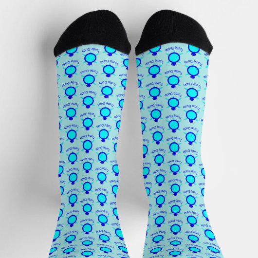 Bright Blue Turtle guy gepatterd Sokken (Top)