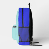 Bright Blue Turtle Man Bedrukte Rugzak (Rechts)