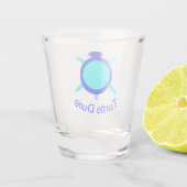Bright Blue Turtle Man Shot Glas (Achterkant)