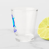 Bright Blue Turtle Man Shot Glas (Rechts)