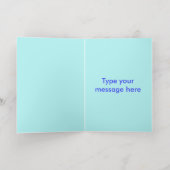 Bright Blue Turtle-toepassing Folie Wenskaart (Binnenlaag)