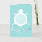 Bright Blue Turtle-toepassing Folie Wenskaart (Voorkant)