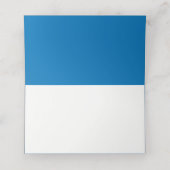 Bright Blue White Wedding Table Number (Binnenkant ongevouwen)