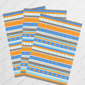 Bright Blue Woodland Tribal geïnspireerd tissuepap Tissuepapier