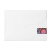 Bright Bohemian Boho Hippy Chic Pattern Adreslabel Wikkel (Achterkant)