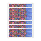 Bright Bohemian Boho Hippy Chic Pattern Adreslabel Wikkel (Vel)
