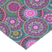 Bright Bohemian Boho Hippy Chic Pattern Korte Tafelloper (Hoek)