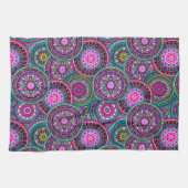 Bright Bohemian Boho Hippy Chic Pattern Theedoek (Horizontaal)