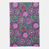 Bright Bohemian Boho Hippy Chic Pattern Theedoek (Verticaal)