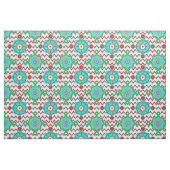 Bright Boho | Aqua en Red Chevron Stof (Fat Quarter)