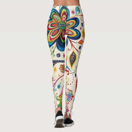 Bright Boho Design Leggings (Achterkant)
