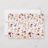 Bright Boho Herfst Wildflower Wedding RSVP Kaart (Achterkant)