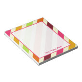 Bright Boho Stripes Bloc-notes personnalisé (Incliné)