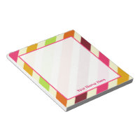 Bright Boho Stripes Bloc-notes personnalisé