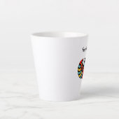 Bright Bold Abstract Scarab Kever Rood Blauw Geel Latte Mok (Voorkant)