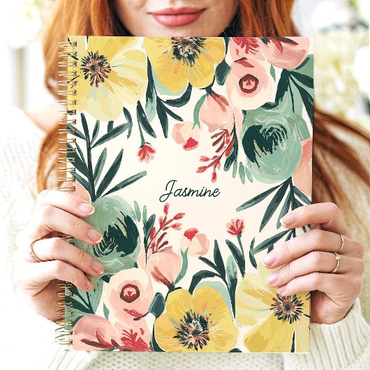 Bright Bold Cute Expressive Floral Nom Personnalis
