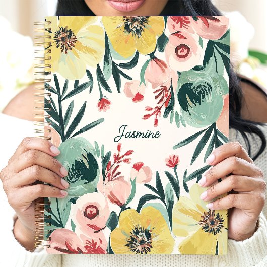 Bright Bold Cute Expressive Floral Nom Personnalis